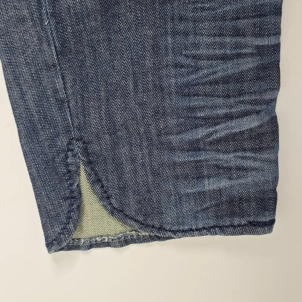 Apple Bottoms‎ Jeans Womens Size 9/10 Blue Denim Crop Rhinestone Y2K Retro